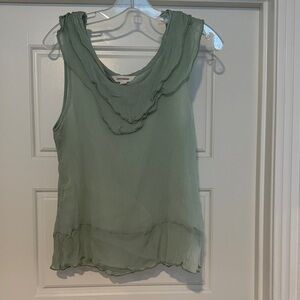 Lucky Brand Soft Green Ruffled Top